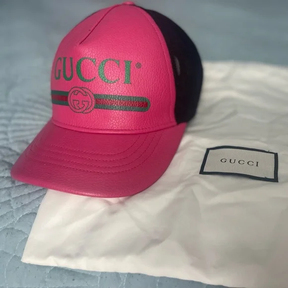 Authentic Leather Gucci Trucker Hat Pre-Loved Authentic Gucci Leather Trucker Cap – Size 57 S  main image 3